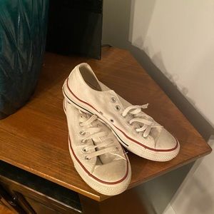 White Converse All Stars!  Barely used!  Size 6M Men or 8M Women!